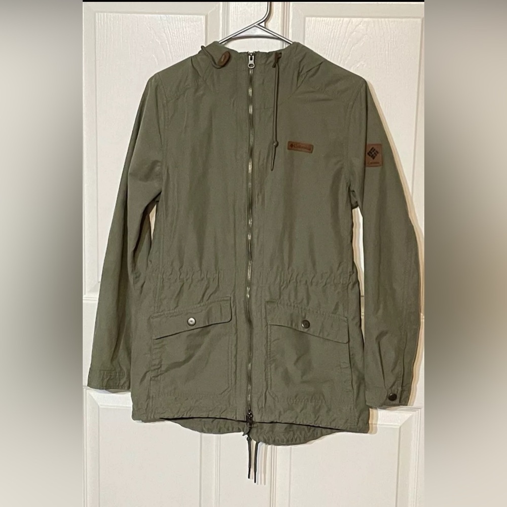 Columbia Size S Cultus Lake Anorak Green Hooded Jacket